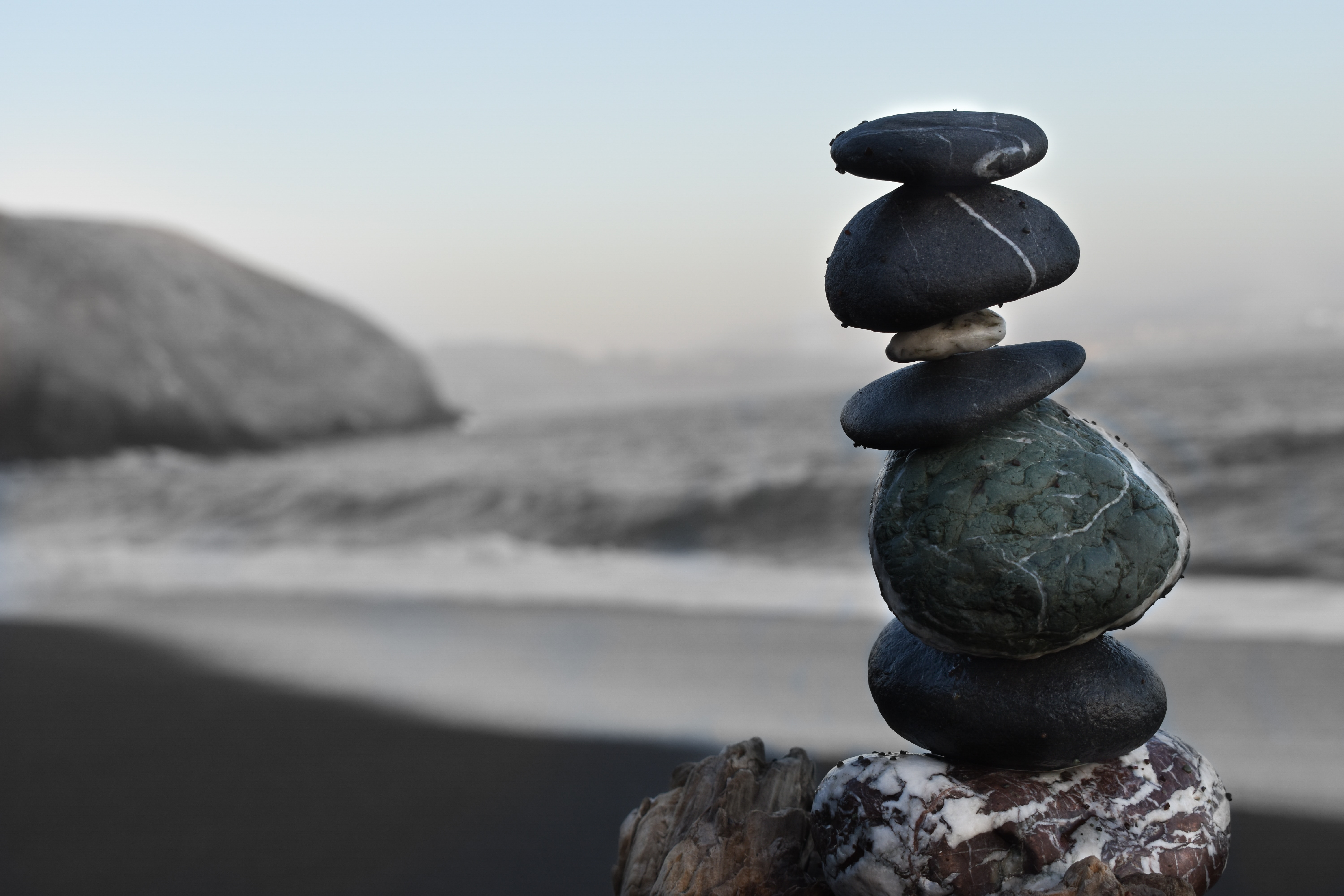 Stacked rocks that inspire peace